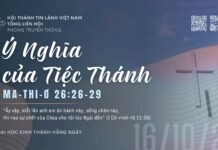 Ý Nghĩa của Tiệc Thánh – 16/10/2026