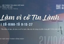 Làm vì cớ Tin Lành – 21/10/2026
