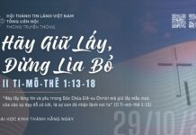 Hãy Giữ Lấy, Đừng Lìa Bỏ – 29/10/2026