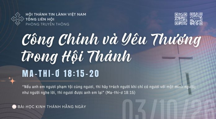 Công Chính và Yêu Thương trong Hội Thánh – 3/10/2026