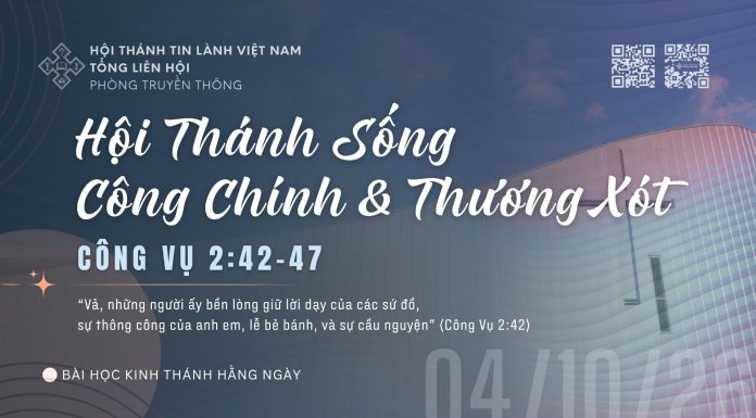 Hội Thánh Sống Công Chính & Thương Xót – 4/10/2026