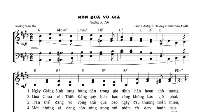 Bài hát Giáng Sinh: MÓN QUÀ VÔ GIÁ