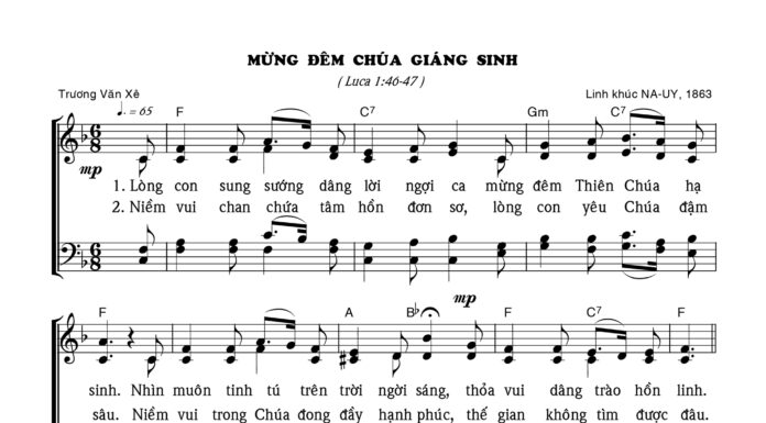 Bài hát Giáng Sinh: MỪNG ĐÊM CHÚA GIÁNG SINH