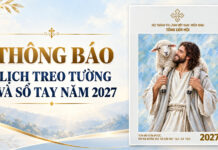 VP. Tổng Liên Hội: Thông Báo Lịch Treo Tường Và Sổ Tay Năm 2027