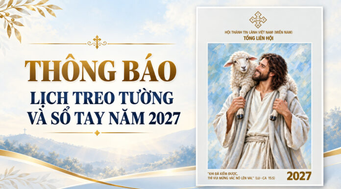VP. Tổng Liên Hội: Thông Báo Lịch Treo Tường Và Sổ Tay Năm 2027